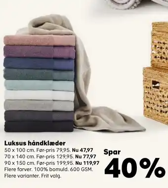 Kvickly Luksus håndklæder tilbud