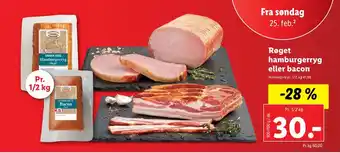 Lidl Røget hamburgerryg eller bacon tilbud