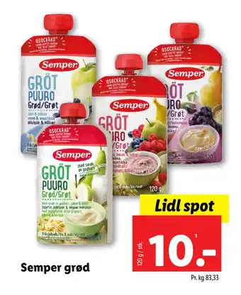 Lidl Semper grød tilbud