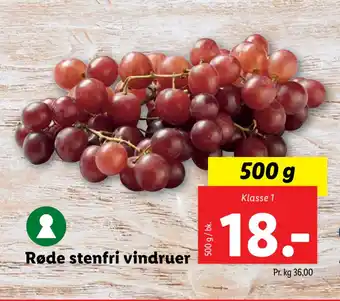 Lidl Røde stenfri vindruer tilbud