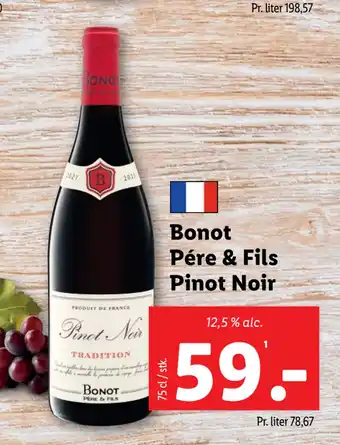 Lidl Bonot Pére & Fils. Pinot Noir tilbud