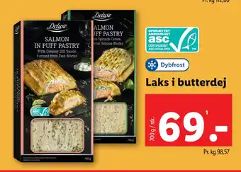Lidl Laks i butterdej tilbud