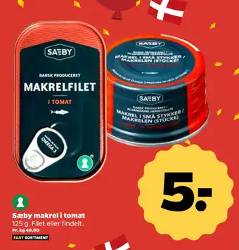 Netto Sæby makrel i tomat tilbud