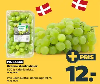 Netto Grønne stenfri druer tilbud