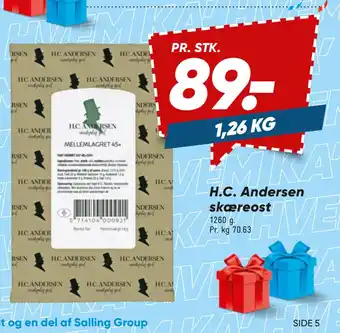 Bilka H.C. Andersen skæreost tilbud