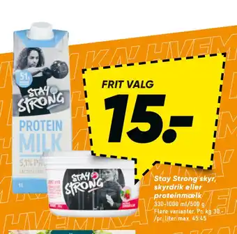Bilka Stay Strong skyr, skyrdrik eller proteinmælk tilbud
