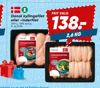 Bilka Dansk kyllingefilet eller -inderfilet tilbud