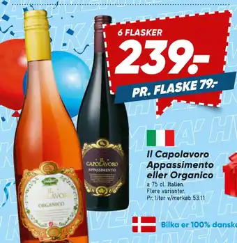 Bilka Il Capolavoro Appassimento eller Organico tilbud