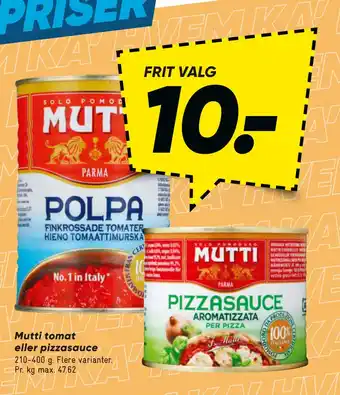 Bilka Mutti tomat eller pizzasauce tilbud
