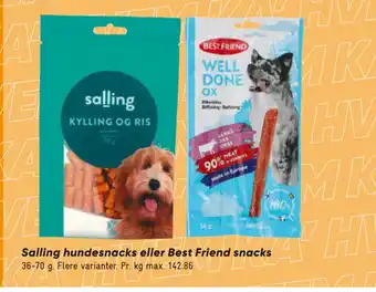 Bilka Salling hundesnacks eller Best Friend snacks tilbud