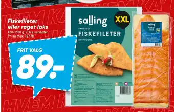 Bilka Fiskefileter eller røget laks tilbud