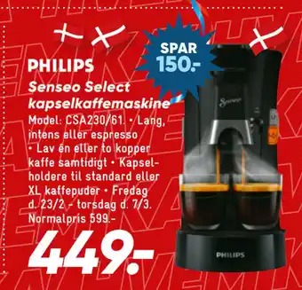 Bilka Senseo Select kapselkaffemaskine tilbud