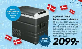 Bilka Alpicool TW55 kompressor køleboks tilbud