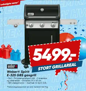 Bilka Weber Spirit E-325 GBS gasgrill tilbud