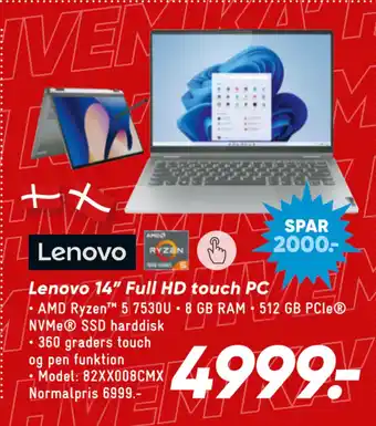 Bilka Lenovo 14” Full HD touch PC tilbud