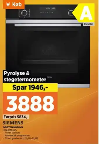 Power INDBYGNINGSOVN HB278ACSOS tilbud
