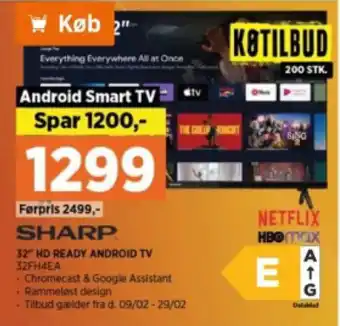 Power 32" HD READY ANDROID TV 32FH4EA tilbud