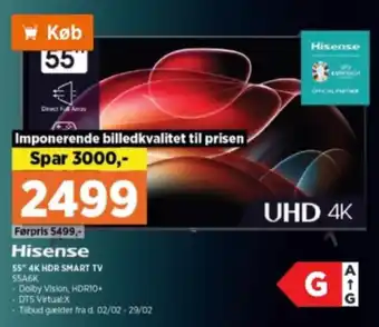 Power 55" 4K HDR SMART TV 55A6K tilbud