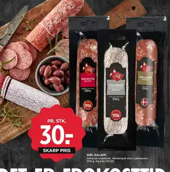 MENY GØL SALAMI tilbud