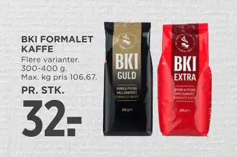 MENY BKI FORMALET KAFFE tilbud