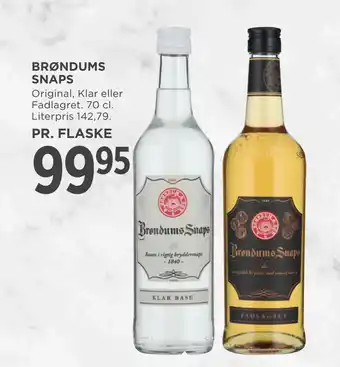 MENY BRØNDUMS SNAPS tilbud