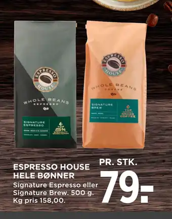 MENY ESPRESSO HOUSE HELE BØNNER tilbud