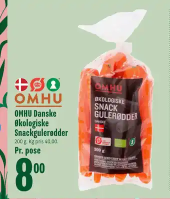 Min Købmand OMHU Danske Økologiske Snackgulerødder tilbud