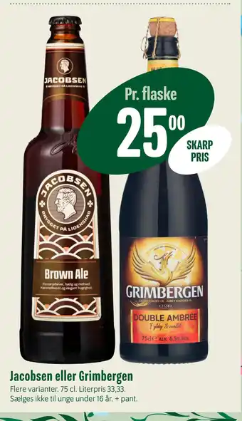 Min Købmand Jacobsen eller Grimbergen tilbud