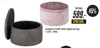 My Home Avignon Puff med opbevaring tilbud