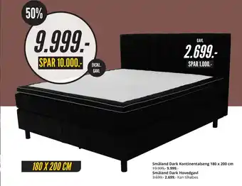 My Home Småland Dark Kontinentalseng 180 x 200 cm tilbud