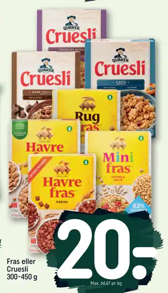 REMA 1000 Fras eller Cruesli 300-450 g tilbud
