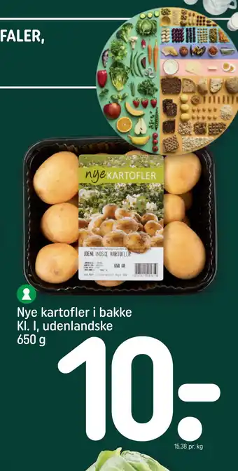 REMA 1000 Nye kartofler i bakke Kl. I, udenlandske 650 g tilbud
