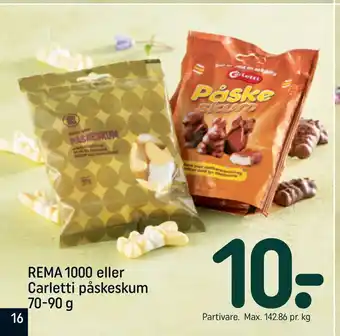 REMA 1000 REMA 1000 eller Carletti påskeskum 70-90 g tilbud
