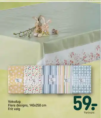 REMA 1000 Voksdug Flere designs, 140x250 cm Frit valg tilbud