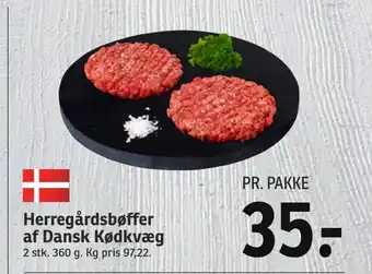 SPAR Herregårdsbøffer af Dansk Kødkvæg tilbud