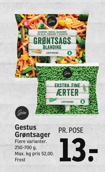 SPAR Gestus Grøntsager tilbud