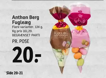 SPAR Anthon Berg Fugleæg tilbud