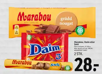 SPAR Marabou, Daim eller Smil tilbud
