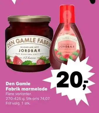 Coop.dk Den Gamle Fabrik marmelade tilbud