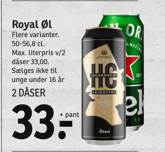 SPAR Royal Øl tilbud
