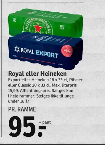 SPAR Royal eller Heineken tilbud