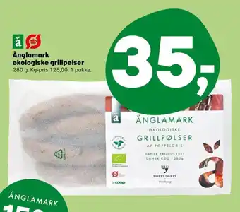 Coop.dk Änglamark økologiske grillpølser tilbud