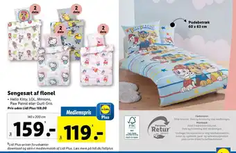Lidl Sengesæt af flonel tilbud