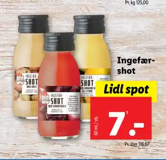 Lidl Ingefærshot tilbud