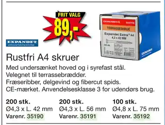 Harald Nyborg Rustfri A4 skruer tilbud