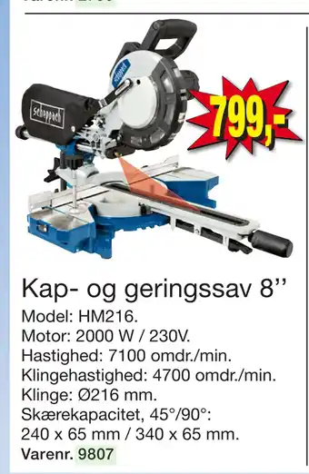 Harald Nyborg Kap- og geringssav 8’’ tilbud