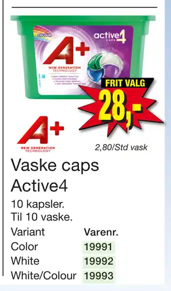 Harald Nyborg Vaske caps Active4 tilbud