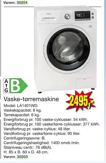 Harald Nyborg Vaske-tørremaskine tilbud