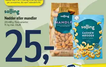 Føtex Nødder eller mandler tilbud