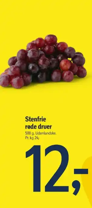 Føtex Stenfrie røde druer tilbud